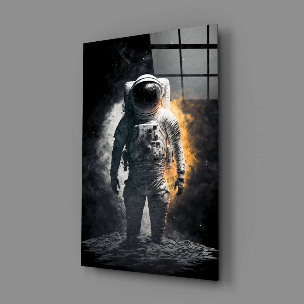 Cosmic-explorer panel bringing cinematic hush to a moody teen lounge