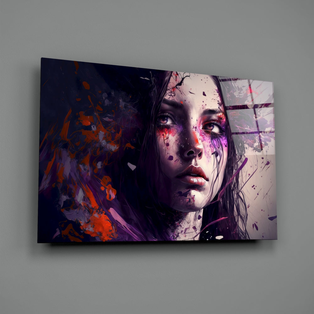 Melancholic-portrait panel bringing painterly grief to a contemporary gallery wall