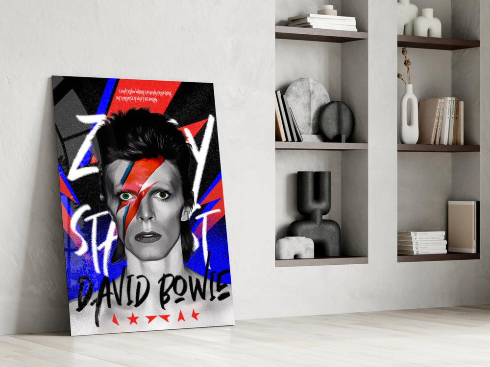 Glam Rock Portrait Glass Wall Art || Designers Collection