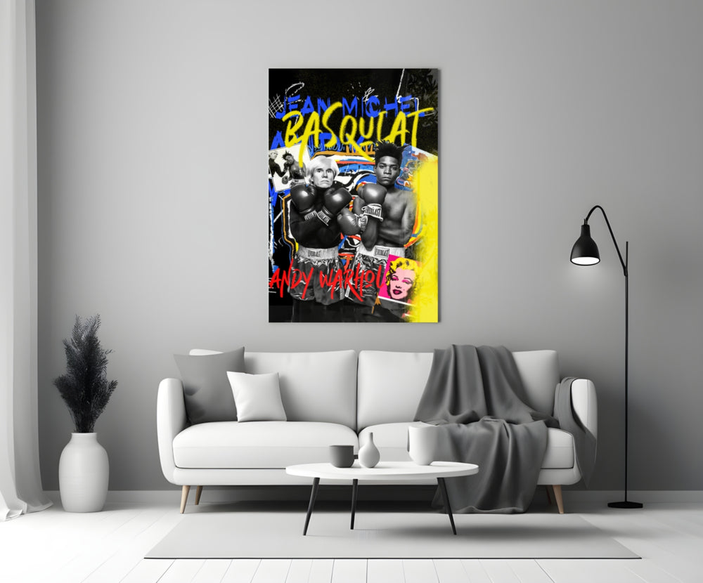 Pop Art vs Neo-Expressionism Glass Wall Art || Designer Collection