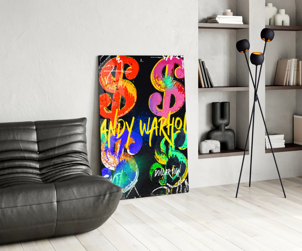 Pop-art panel adding collector heat to a workshop wall