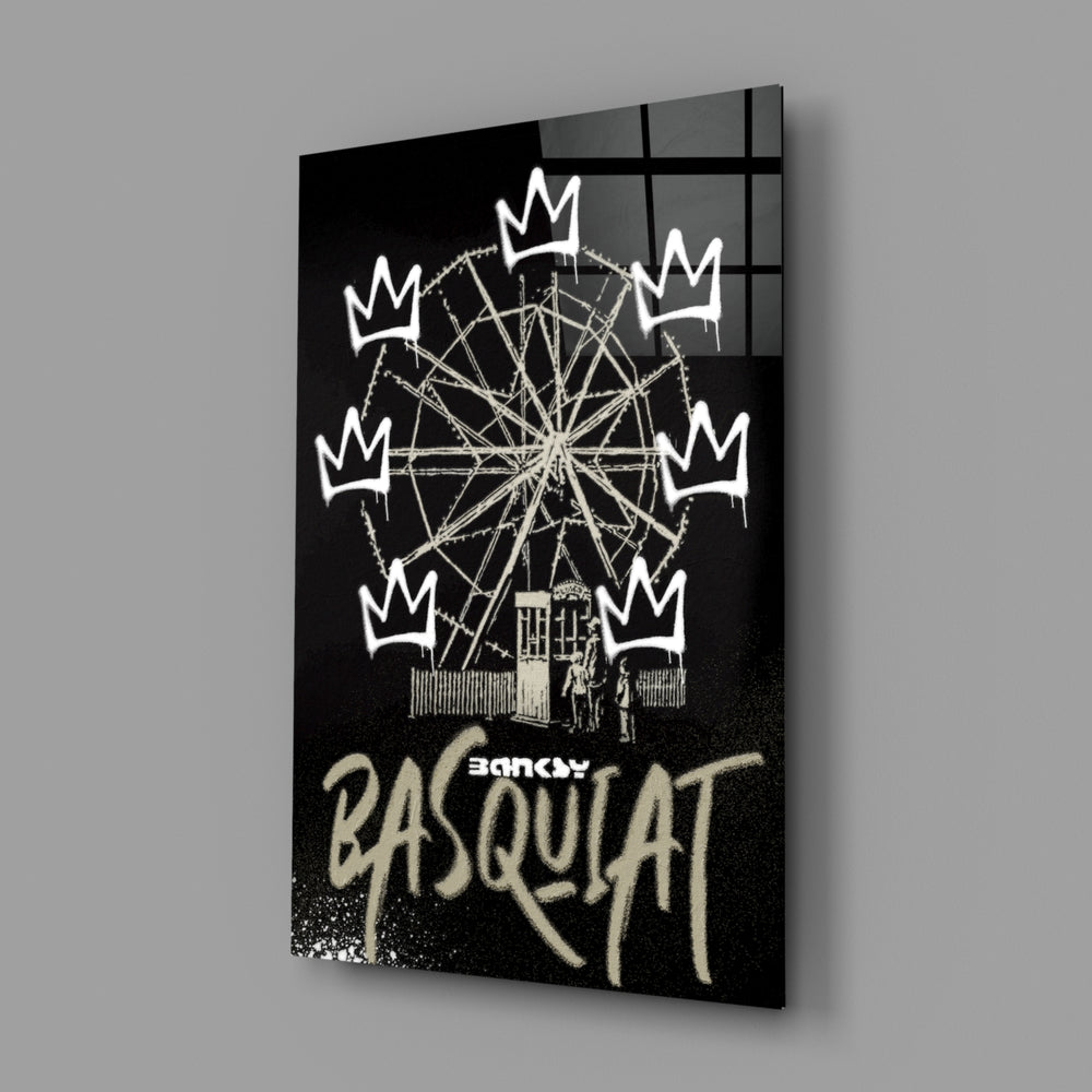 Street-mash-up panel bringing street-poster wit to a contemporary teen lounge