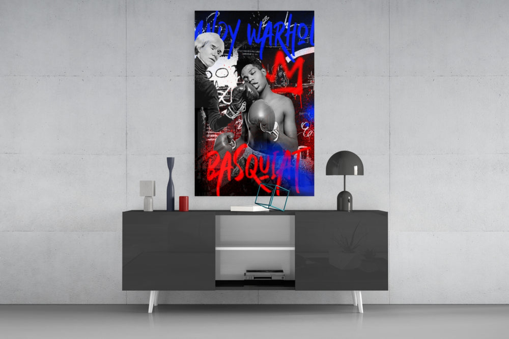 Pop Art vs Neo-Expressionism Glass Wall Art || Designer Collection