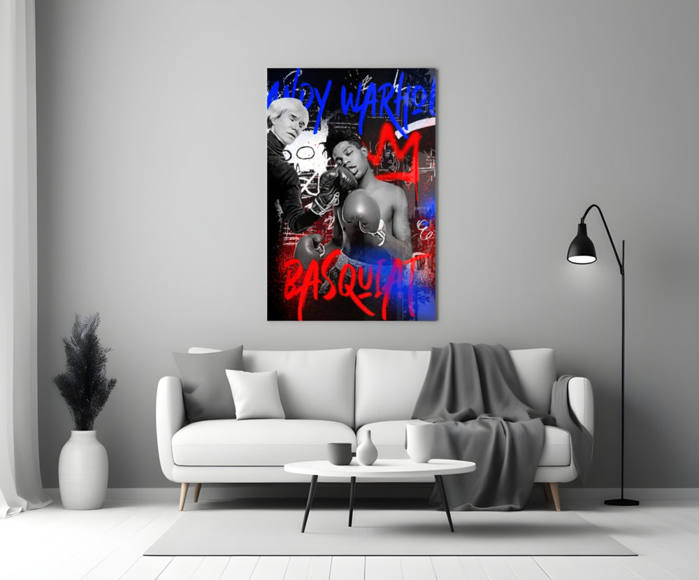 Pop Art vs Neo-Expressionism Glass Wall Art || Designer Collection