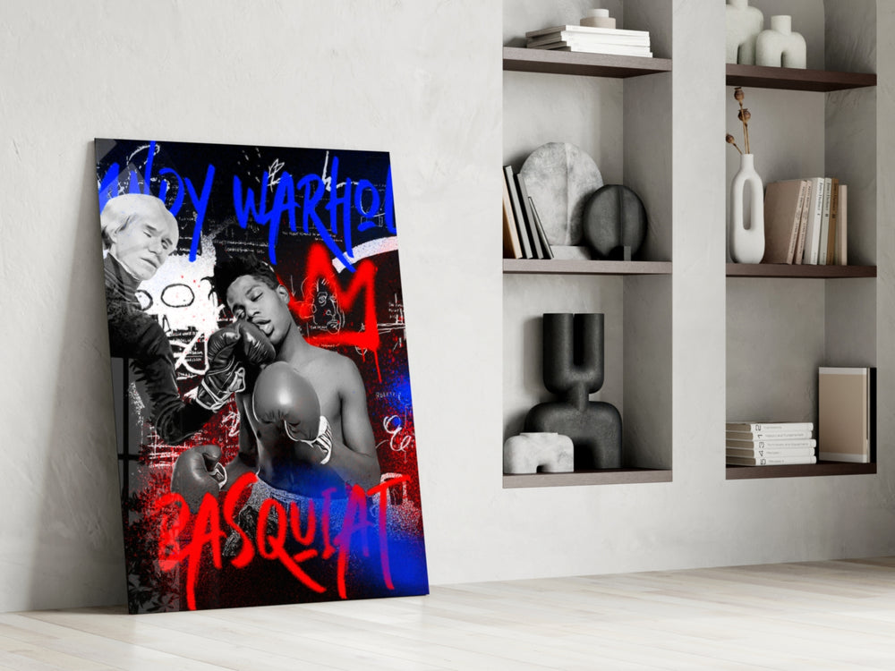 Pop Art vs Neo-Expressionism Glass Wall Art || Designer Collection