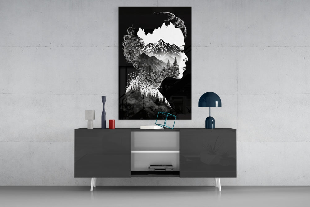 Forest in my Mind panel catching lamp light to reveal its meditative hush