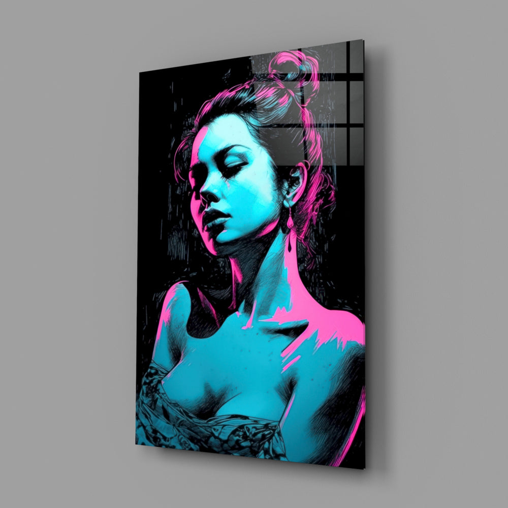 Neon-noir panel bringing painterly pulse to a contemporary salon