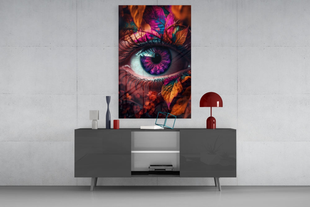 The Eye panel catching lamp light to reveal its photo-real depth
