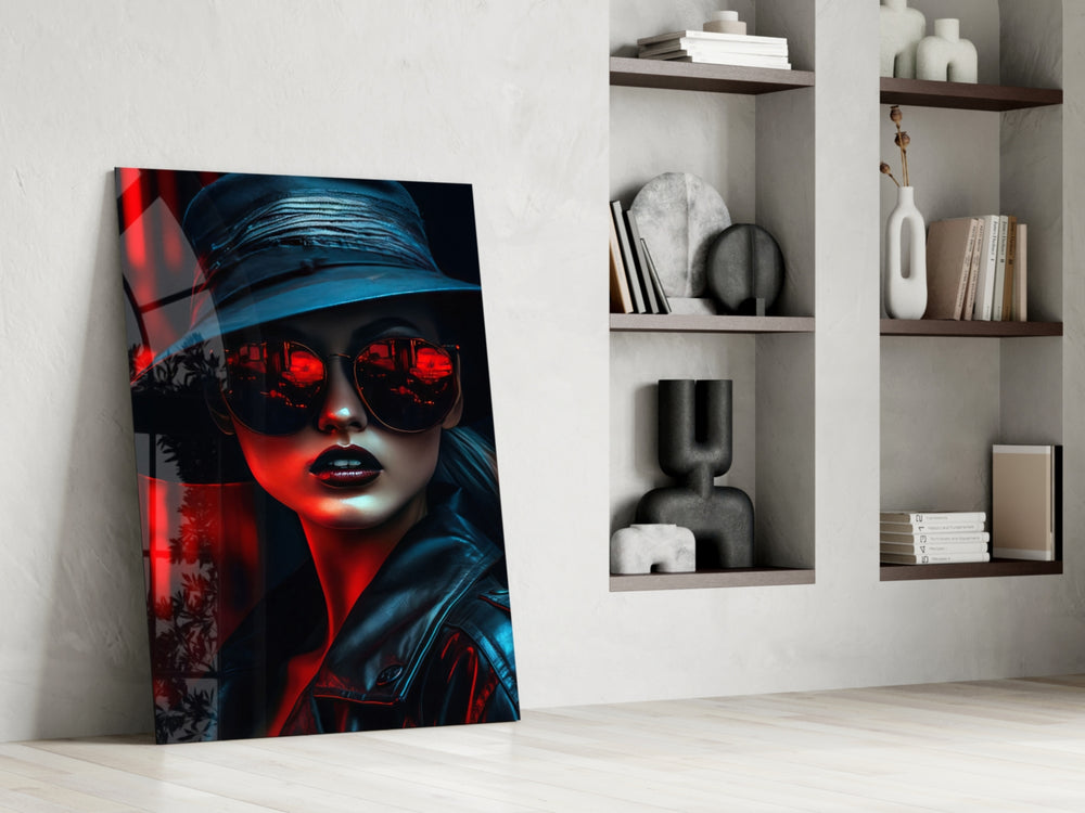 Style and Woman glass print enhancing a vanity nook with fashion palette