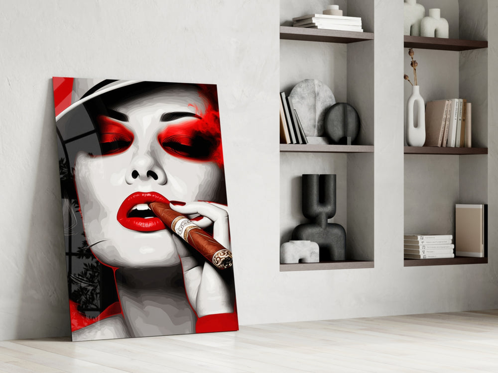 Cuban glass print enhancing a study with statement palette