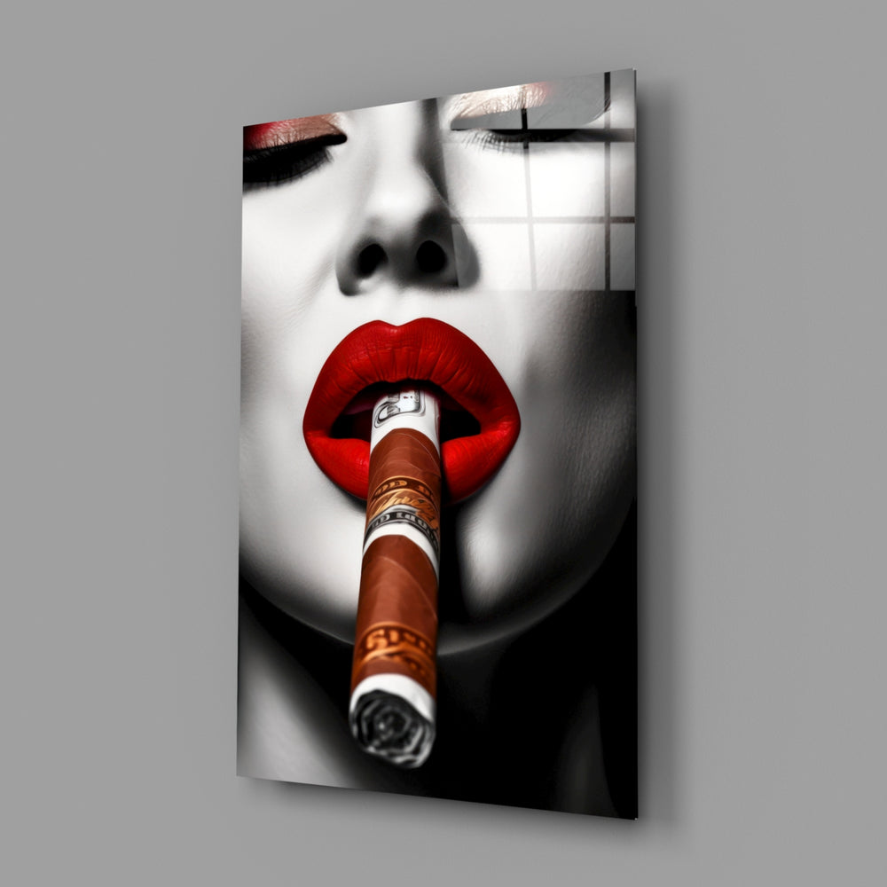 Selective-color panel bringing photo-real polish to a moody bar wall