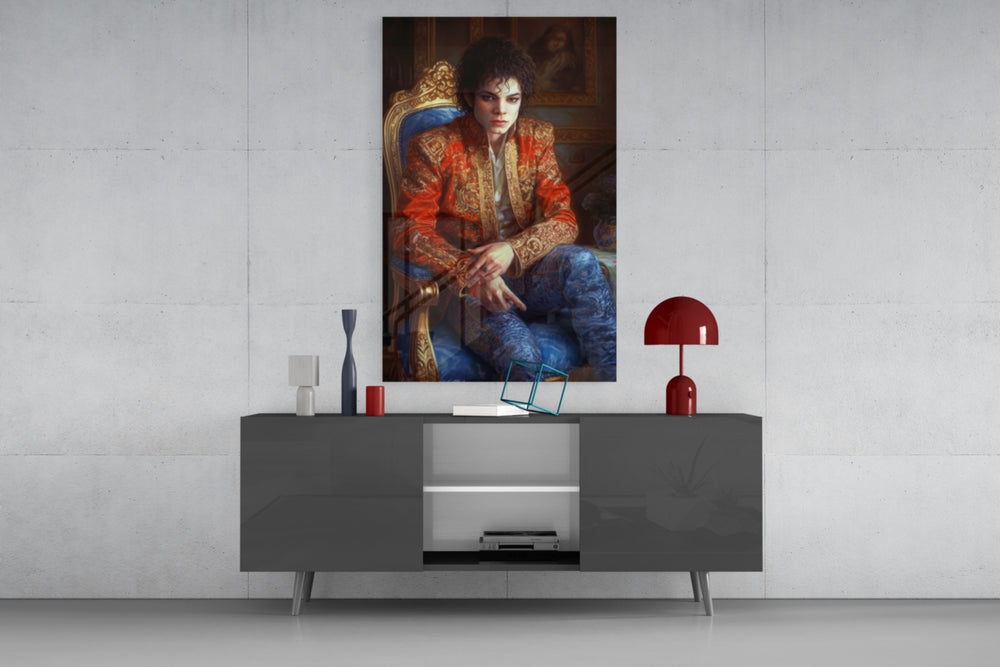 Moonwalk Pop Dancer Glass Wall Art || Designer Collection
