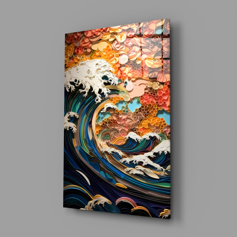 Pop-quilling panel bringing quilled exuberance to a contemporary study