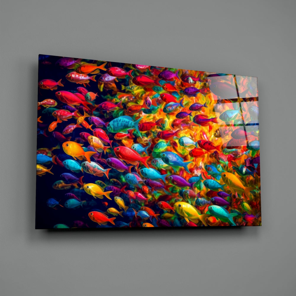Tropical-fauna panel bringing painterly motion to a child's bedroom