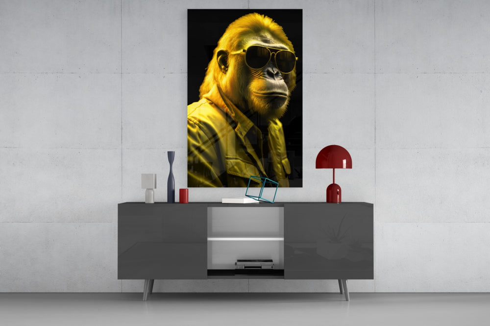 Ape the Cool panel catching lamp light to reveal its cinematic glow