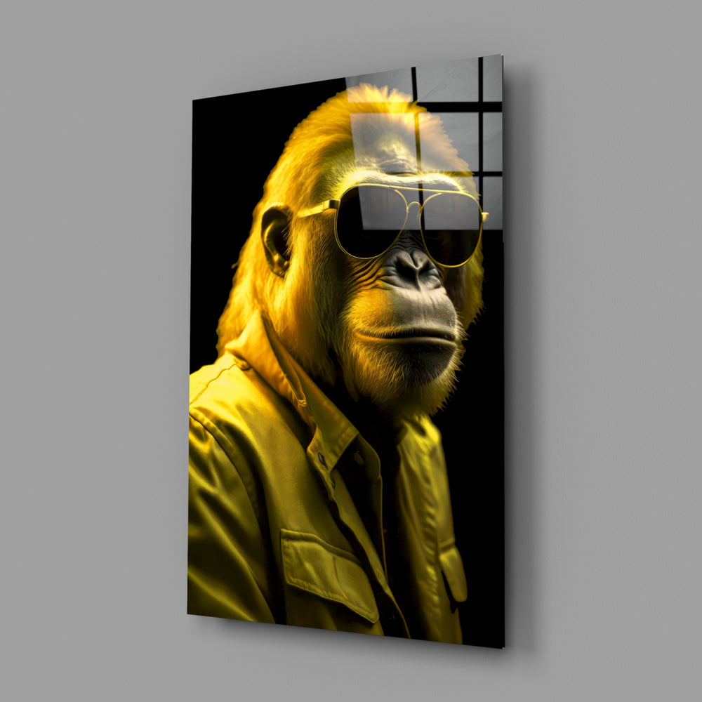 Neon-portrait panel bringing cinematic glow to a contemporary study