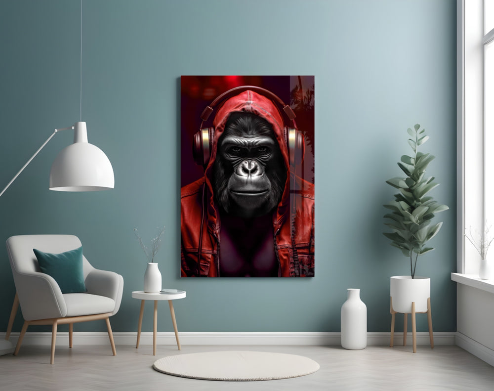 Rebellios Ape Glass Wall Art || Designer Collection.
