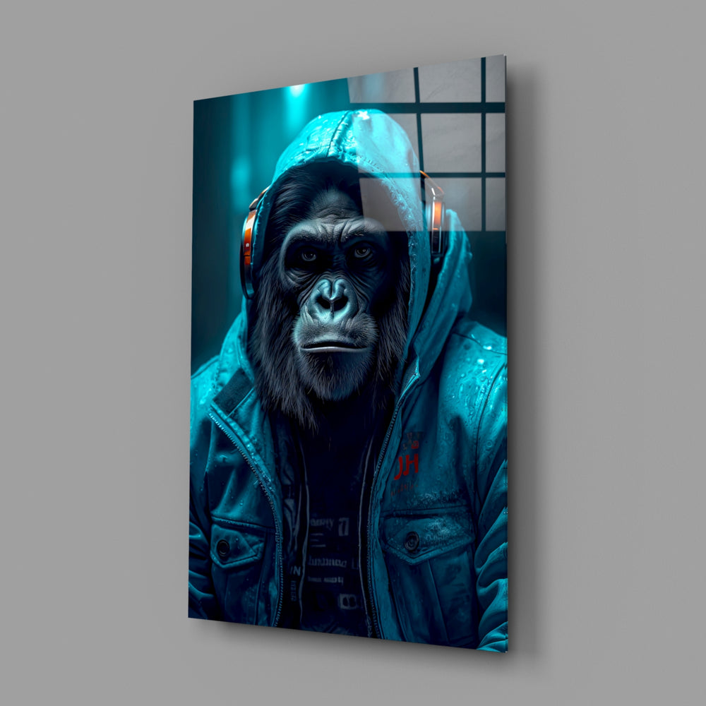 Cinematic-fauna panel bringing cinematic glow to a contemporary media room