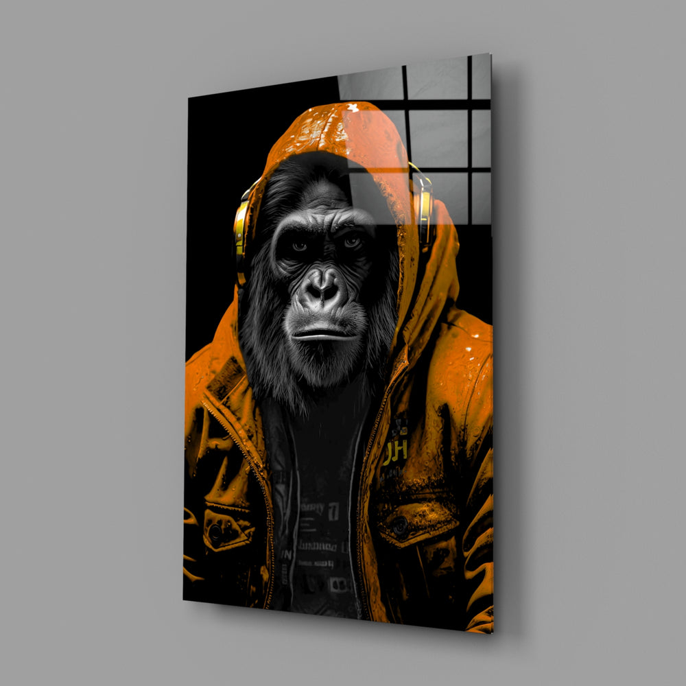 Mono-neon panel bringing cinematic glow to a moody man cave