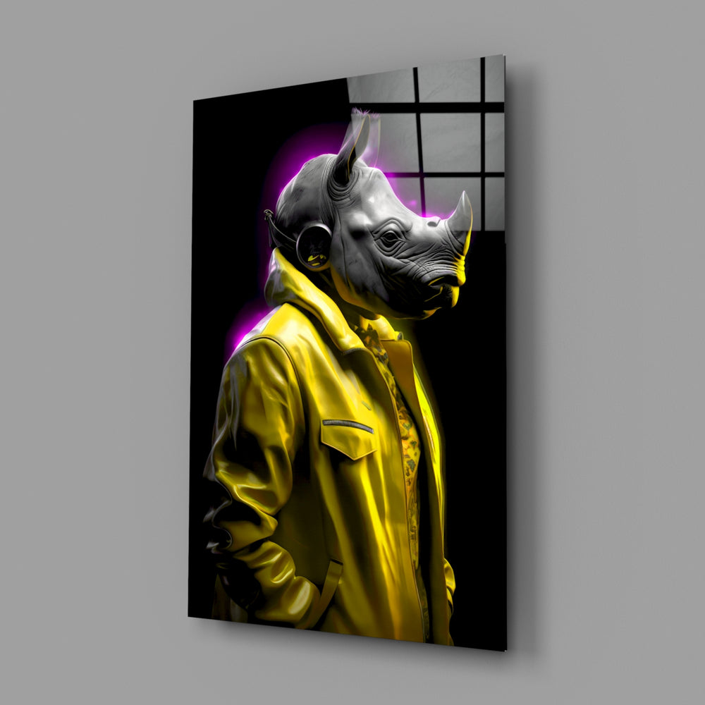 Fashion-fauna panel bringing cinematic glow to a contemporary salon