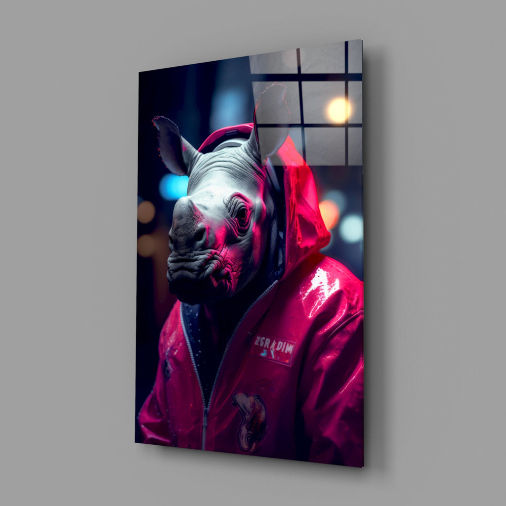 Cinematic-fauna panel bringing cinematic glow to a contemporary salon