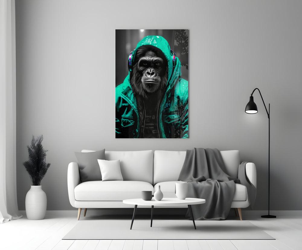 Rebellios Ape Glass Wall Art || Designer Collection.