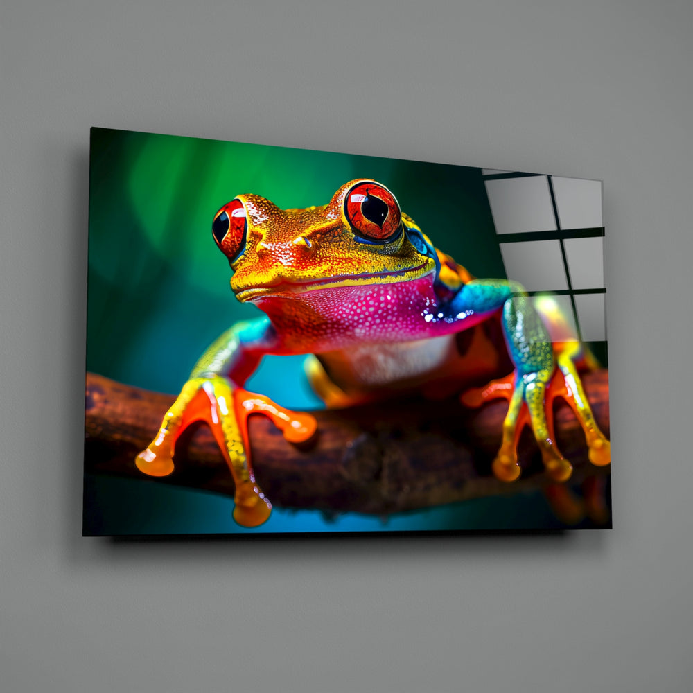 Tropical-fauna panel bringing photo-real depth to a contemporary study