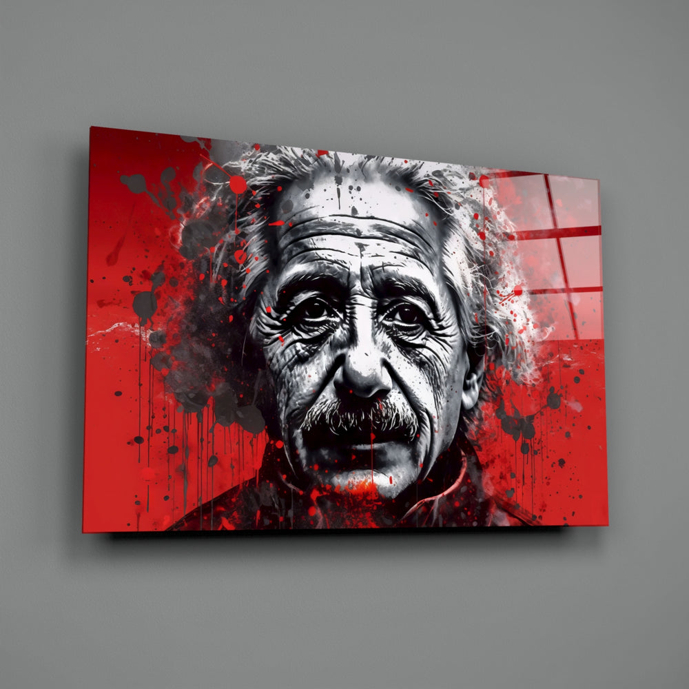 Pop-noir-portrait panel bringing painterly weight to a stately library