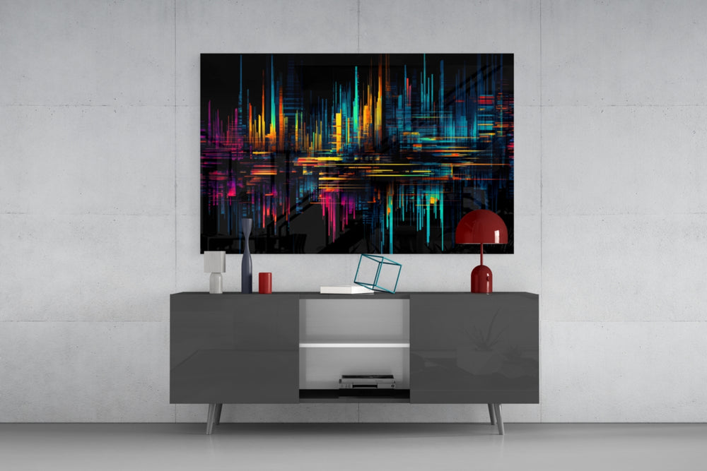 Color Stream panel catching lamp light to reveal its painterly pulse