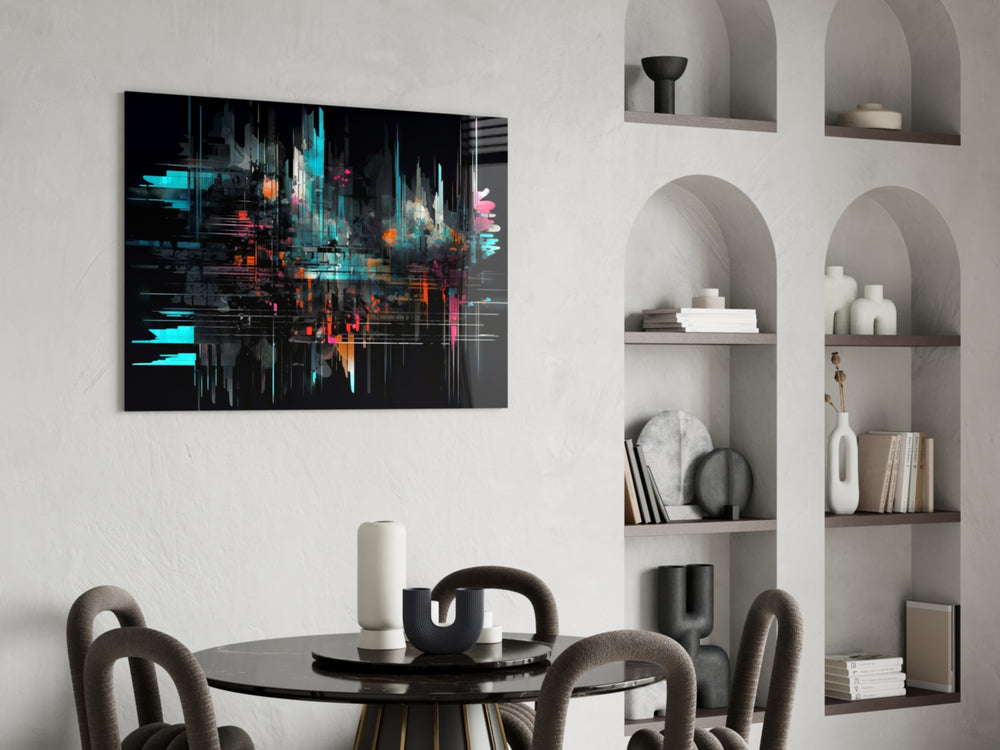 Color Sticks panel adding editorial pulse to a hallway