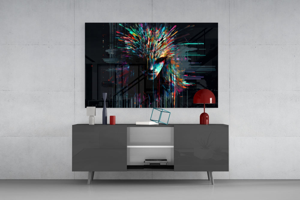 Face of Color Sticks panel catching lamp light to reveal its painterly pulse