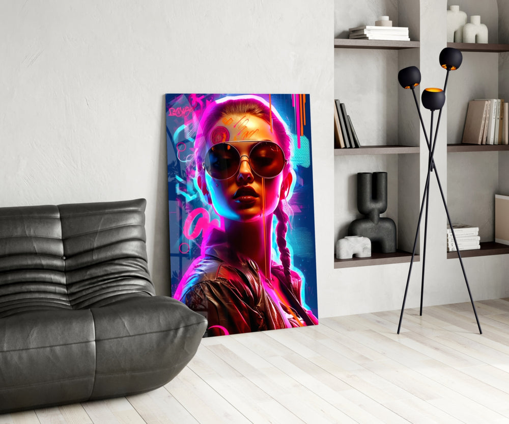 Stylish Woman panel adding editorial pulse to a hallway
