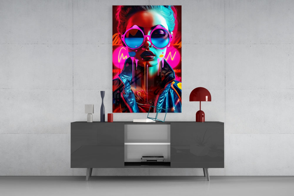 Stylish Woman panel catching lamp light to reveal its cinematic glow