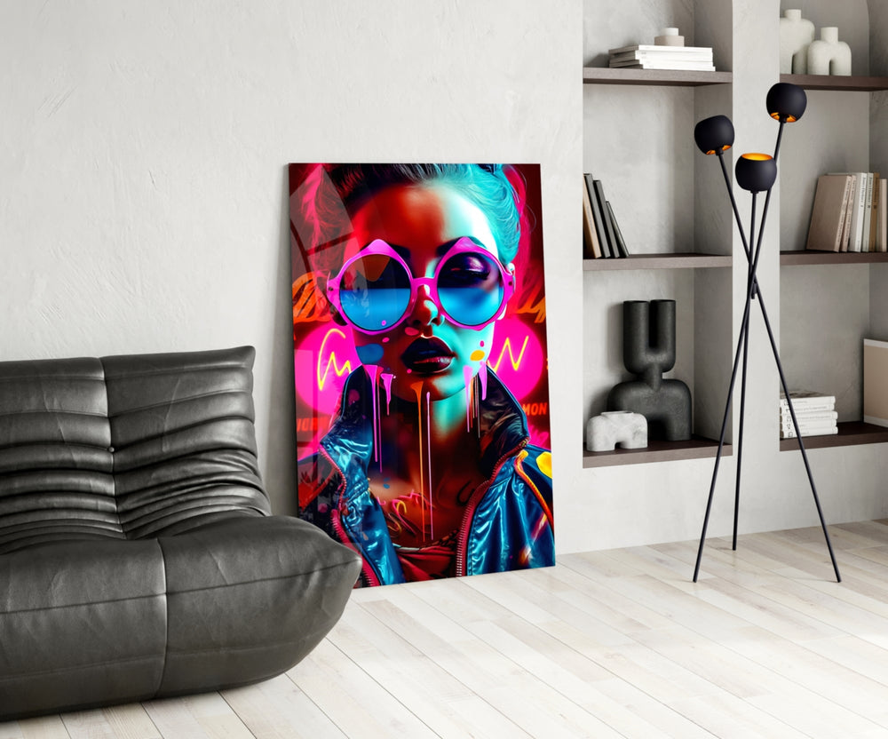 Stylish Woman panel adding editorial pulse to a hallway
