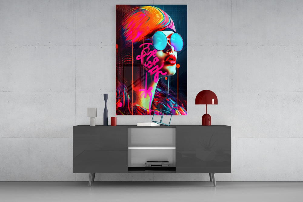 Lips and Looks panel catching lamp light to reveal its cinematic glow