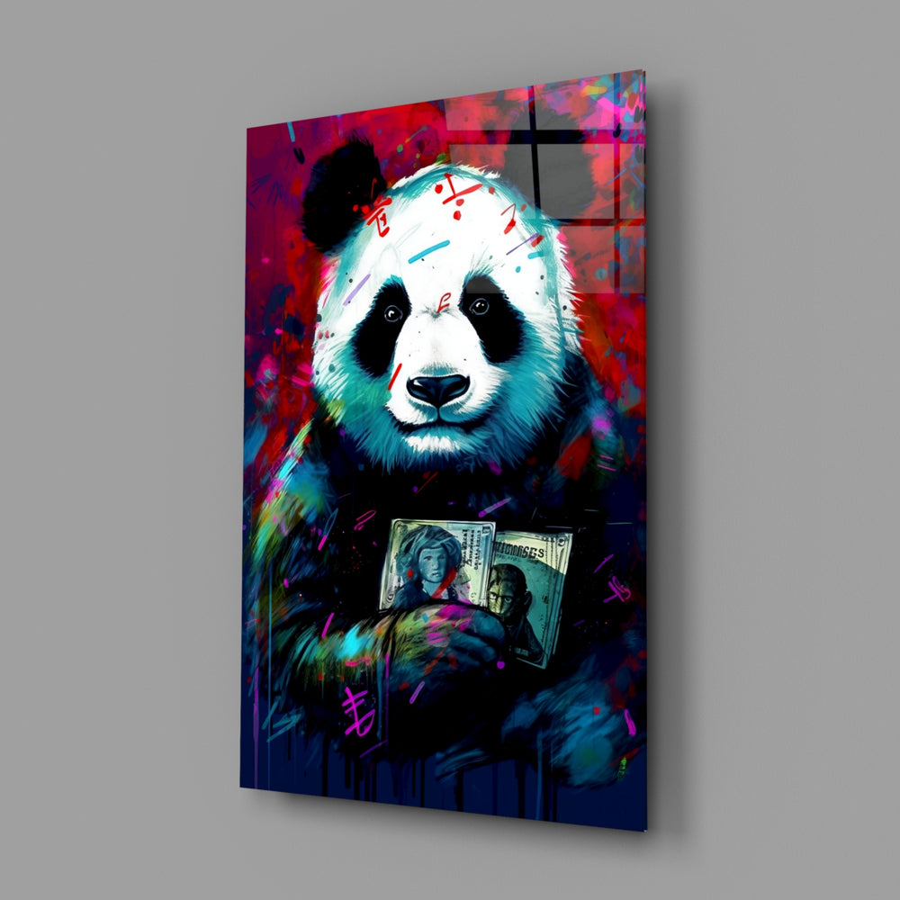 Pop-graffiti panel bringing painterly fire to a stately library
