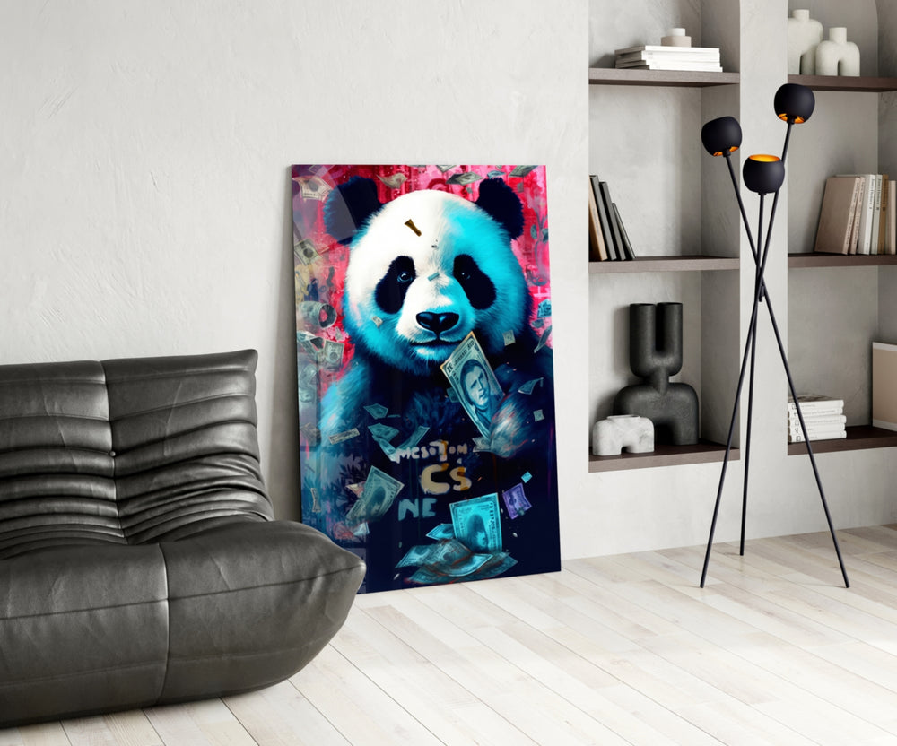 Rich Panda panel adding editorial heat to a hallway
