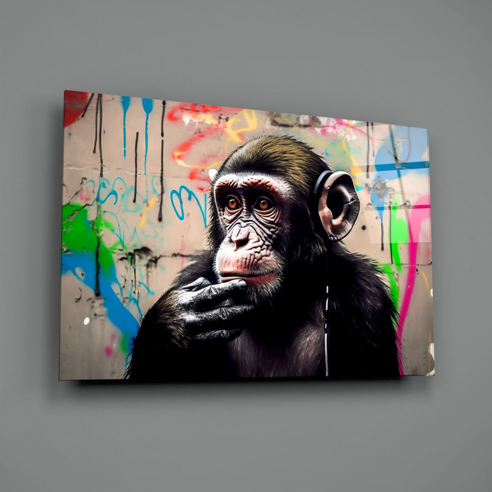 Street-art panel bringing urban grit to a teen room