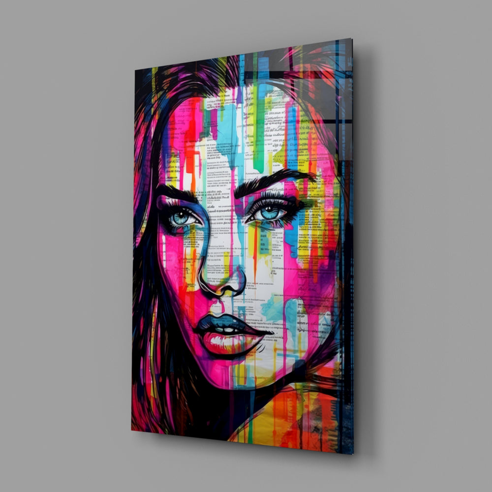 Collage-poster panel bringing cinematic glow to a creative office