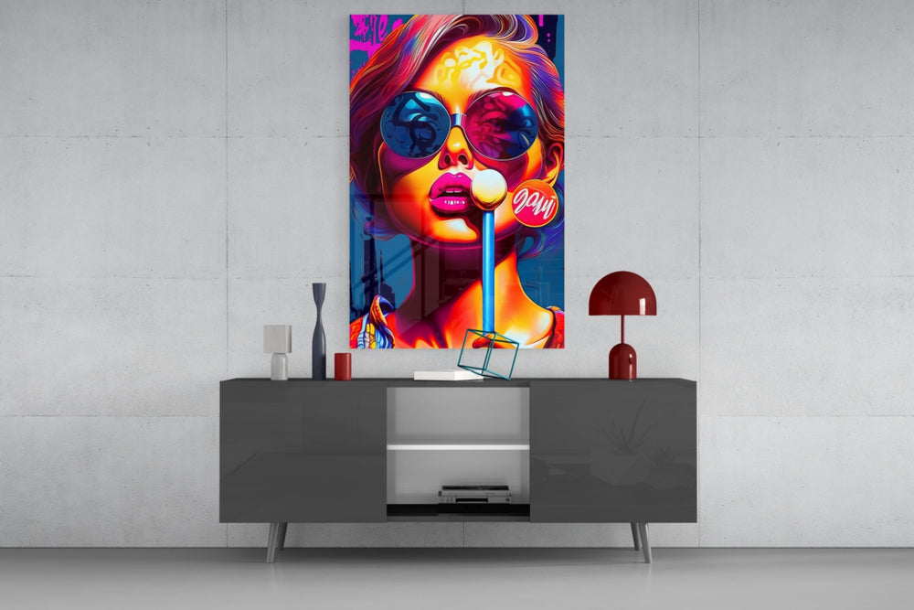 Lollipop panel catching lamp light to reveal its cinematic glow