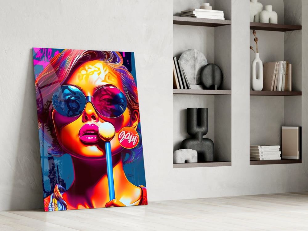 Lollipop glass print enhancing a boutique with statement palette