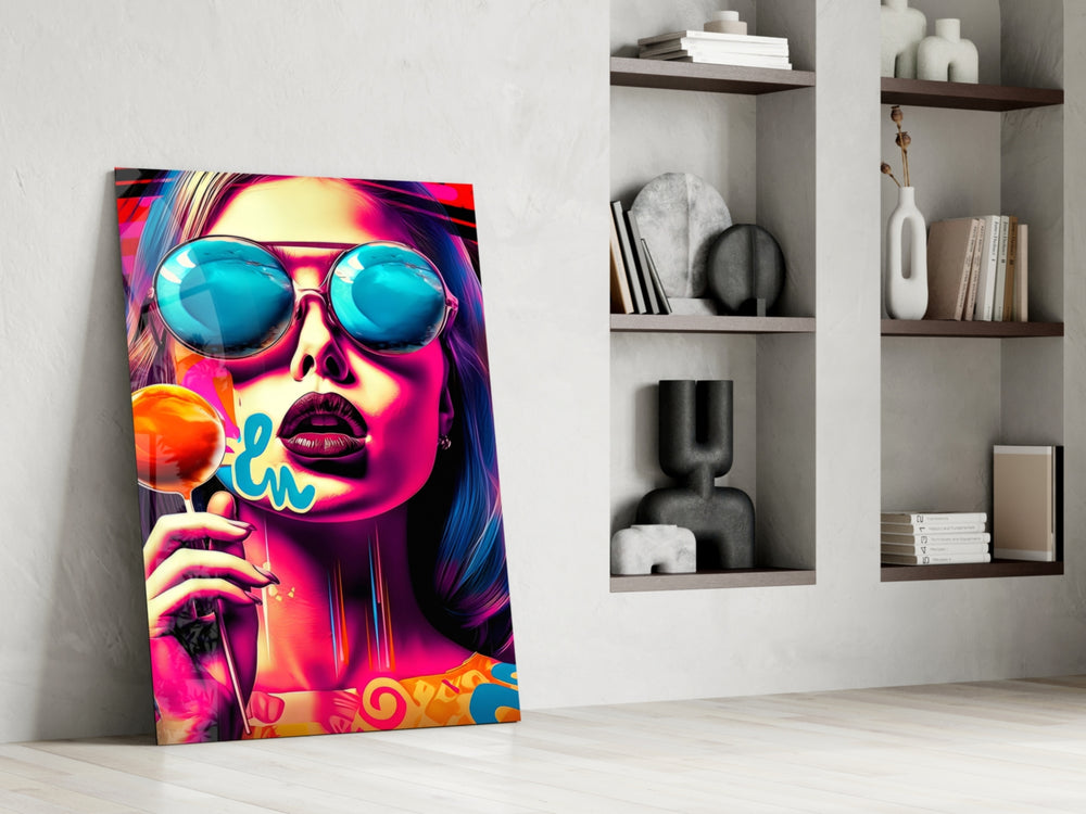 Lollipop glass print enhancing a boutique with statement palette