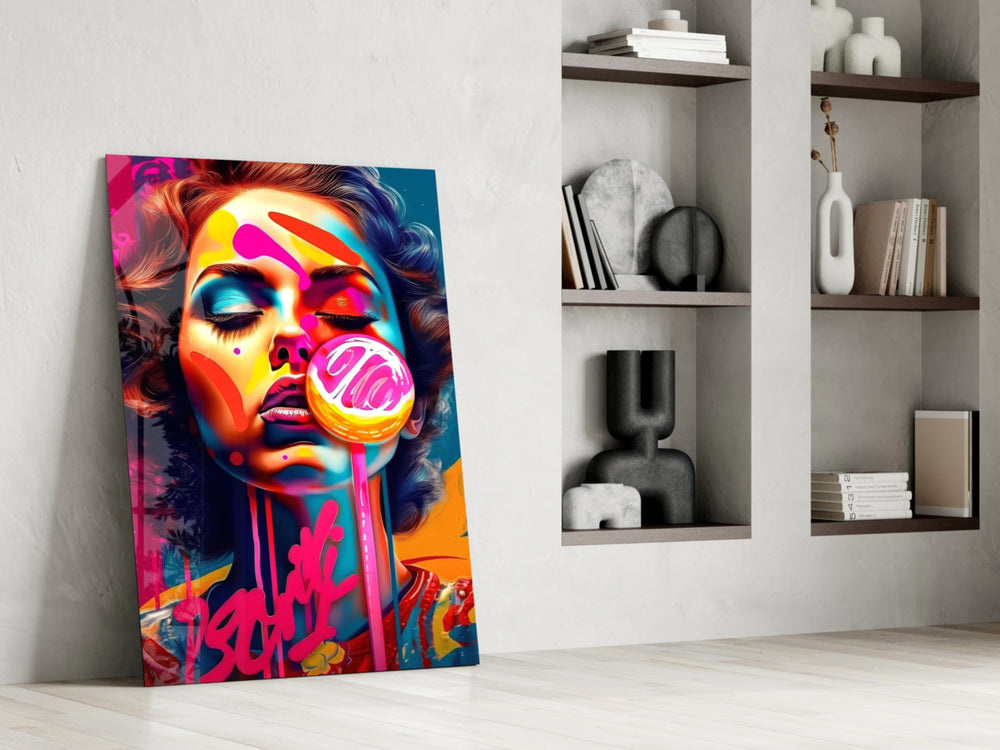 Lollipop glass print enhancing a boutique with statement palette