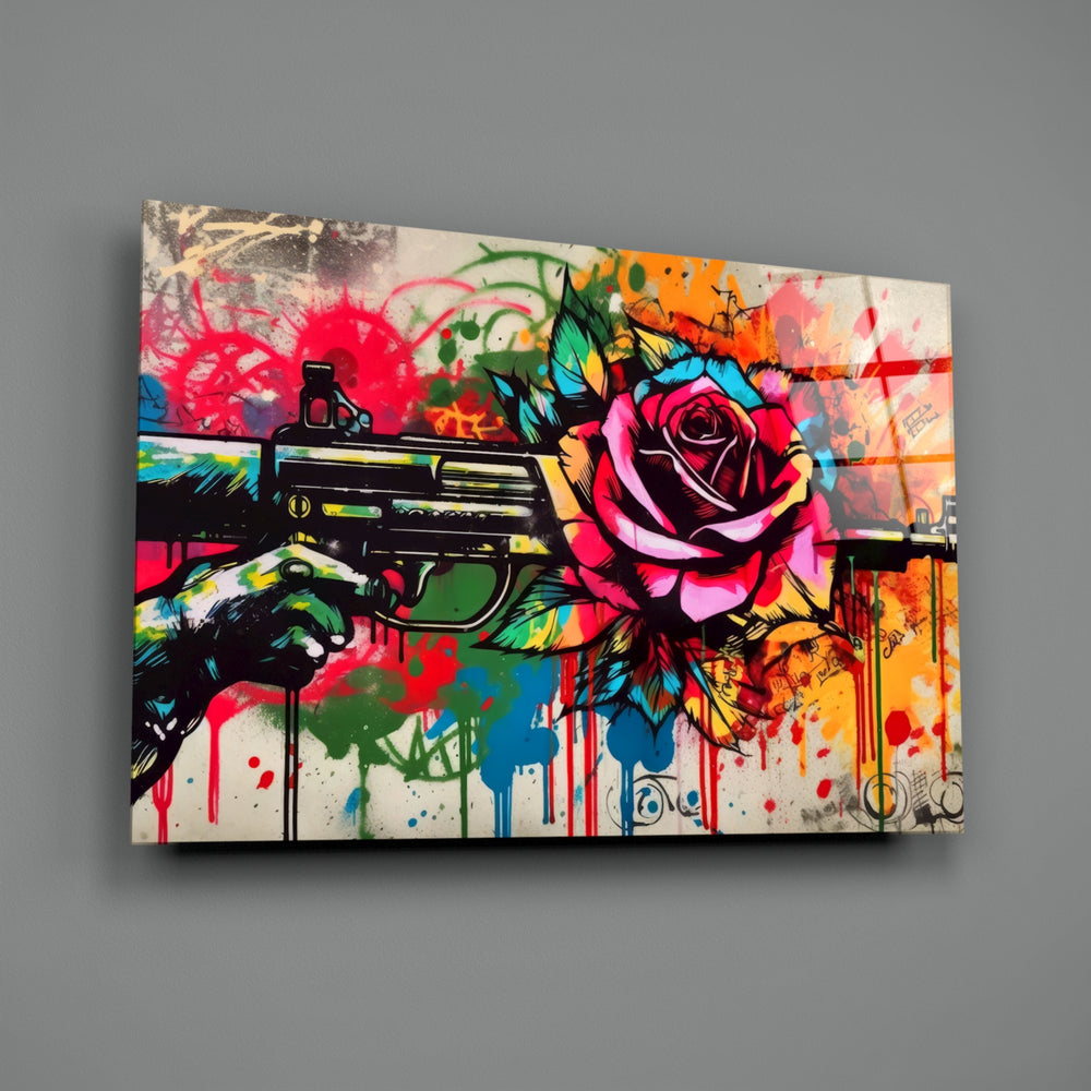 Street-art panel bringing urban grit to a creative office