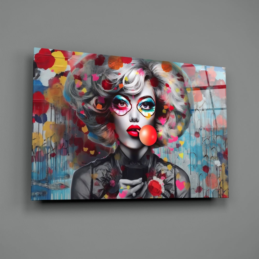 Pop-graffiti panel bringing cinematic glow to a teen room