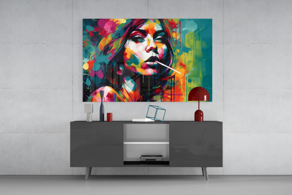 Lollipop panel catching lamp light to reveal its cinematic glow