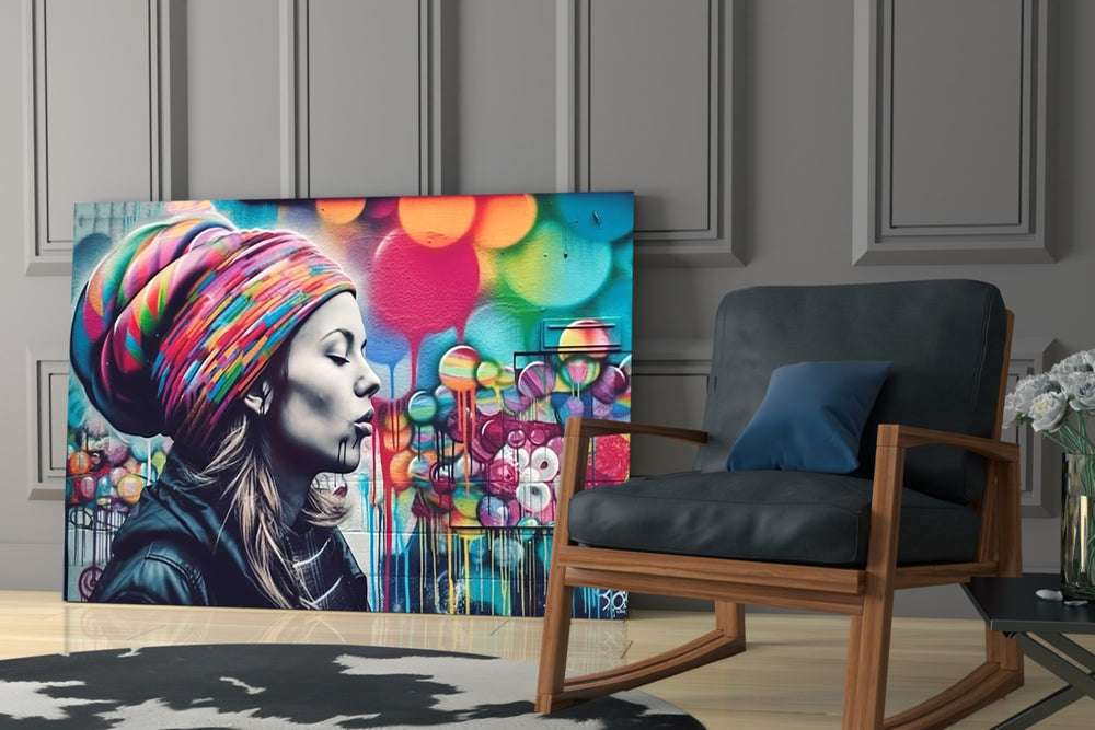 Peaceful Mind glass print enhancing a study with statement calm
