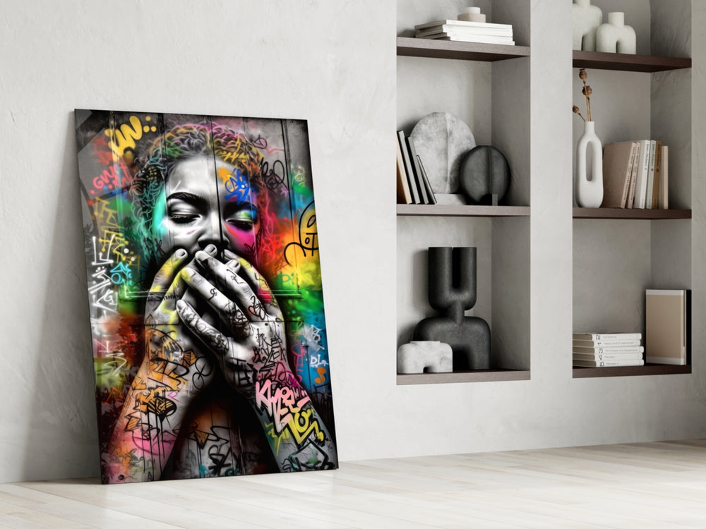 Ssssh glass print enhancing a study with statement quiet