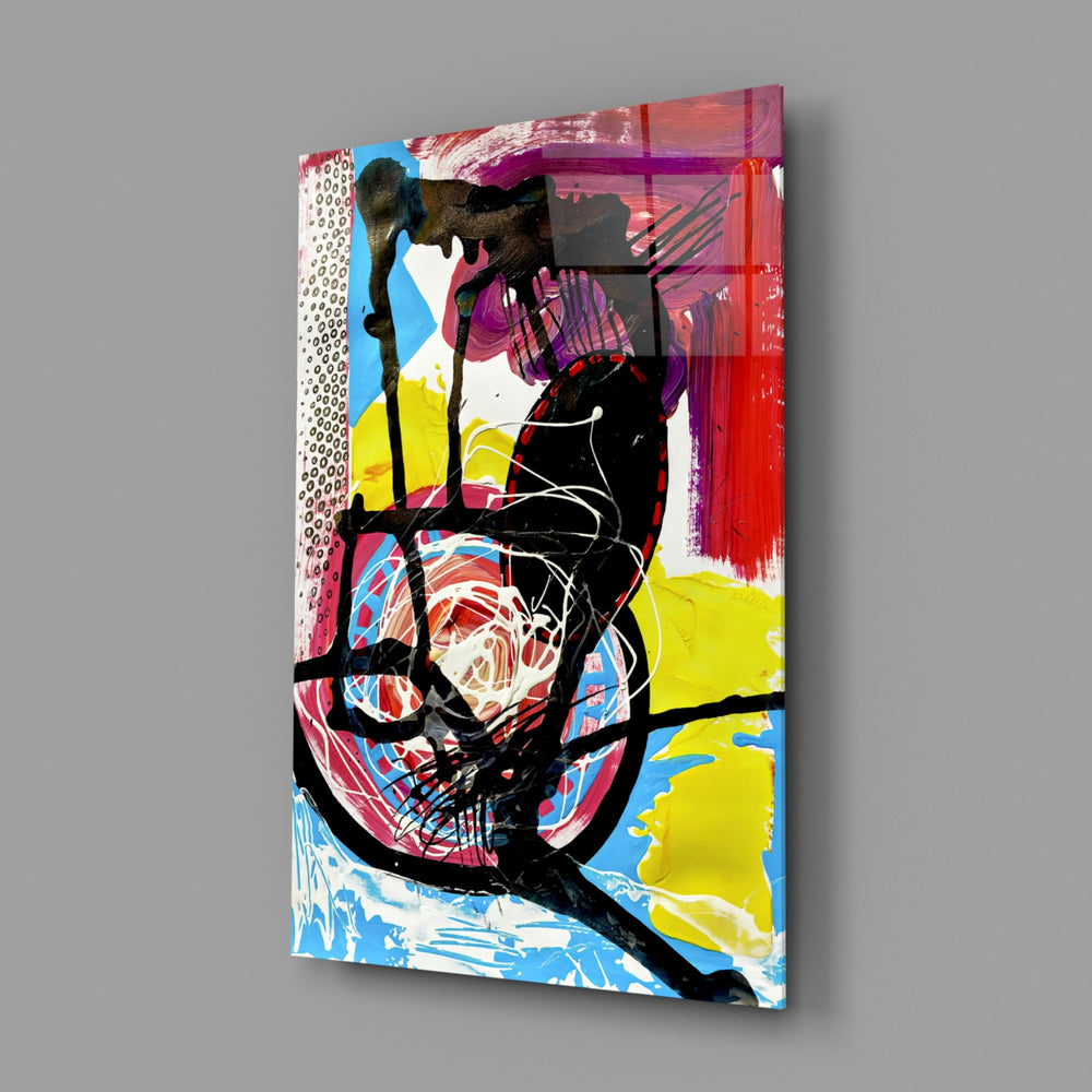 Mixed-media panel bringing painterly depth to a contemporary loft