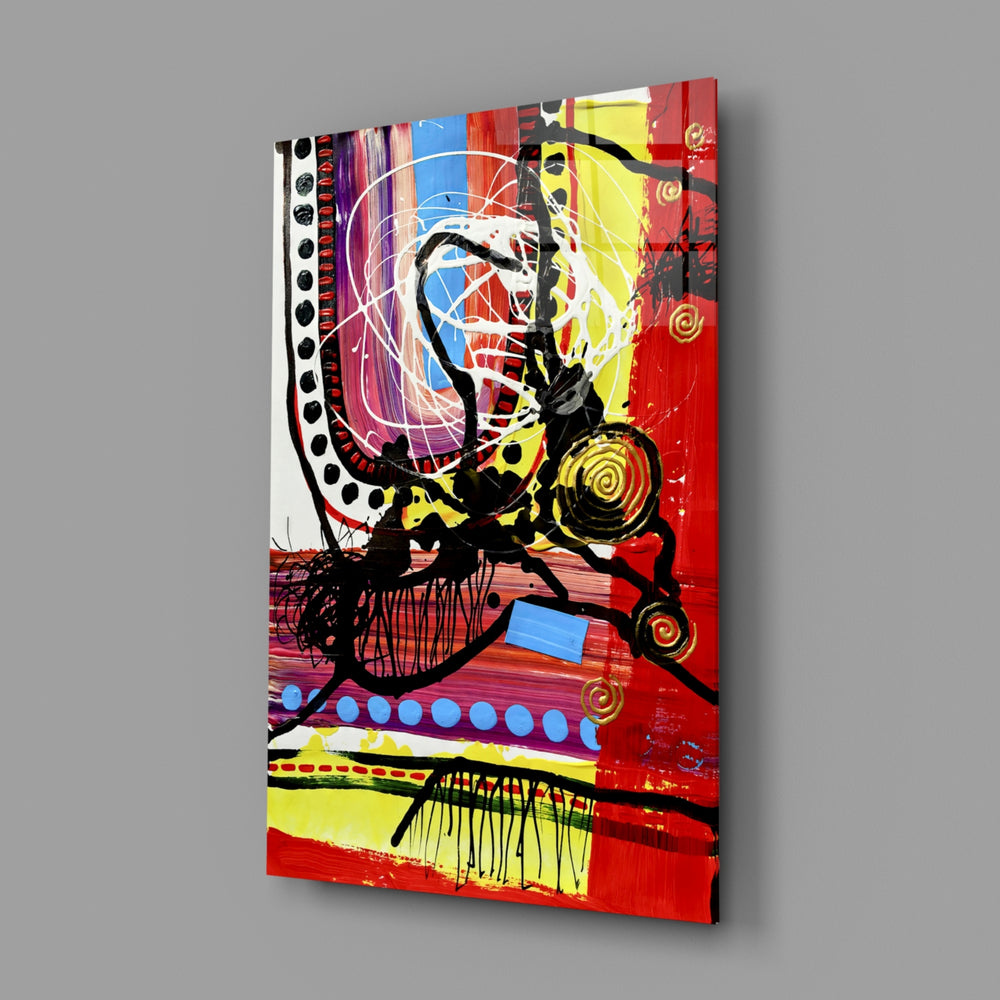 Mixed-media panel bringing painterly depth to a contemporary loft